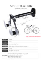 Soporte De Bicicleta Para Pared CXWXC Montado Horizontal MTB Y Carretera Gancho De Apoyo Para Almacenamiento Interior En Garage Accesorios De Ciclismo - details 2
