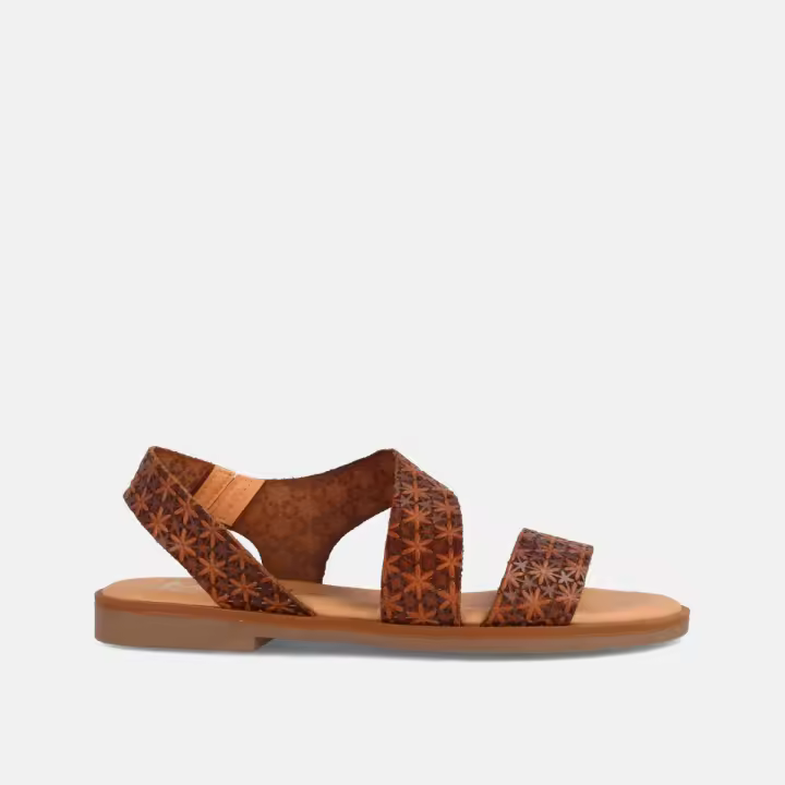 MARILA SHOES SANDALIA PARA MUJER PLANAS EN PIEL ARIAZA AVELLANA - 1