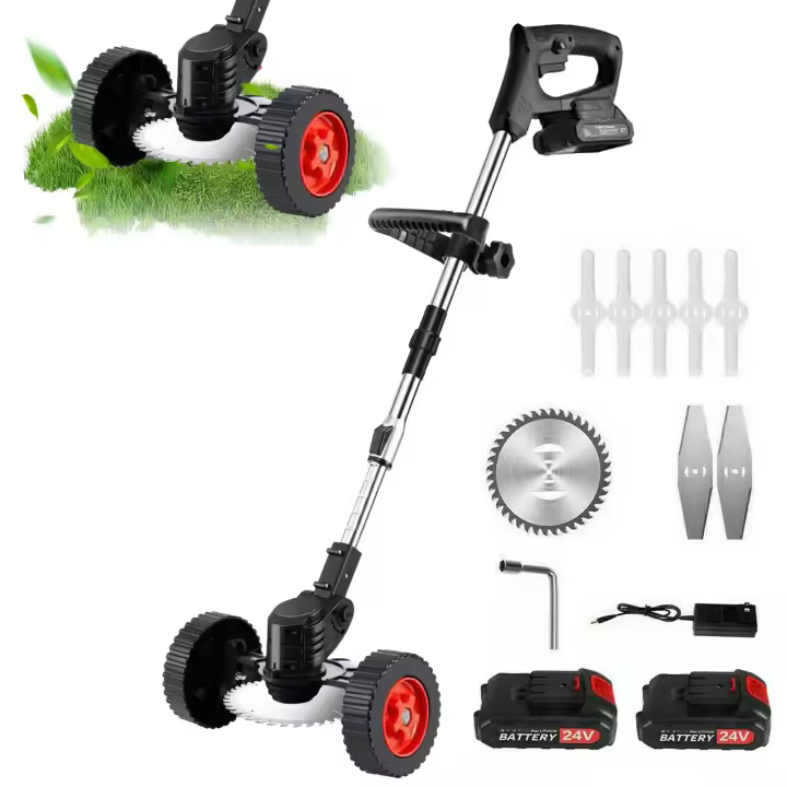 18000RPM Cortacésped Eléctrico Inalámbrico Makita 21V 650W | Kit con Batería 2.0Ah | Diseño en ABS+Acero Inoxidable+Aluminio para Corte, Bordes y Mantenimiento de Jardín (Certificado CE) - 1