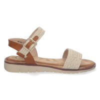 Davinia Shoes Sandalia de Plana para Mujer, Comoda, con Pala de Yute, Talon Abierto, y Cierre de Hebilla Shoes&Blues.es RR-002-Beige - details 1