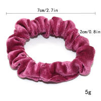 6pcs Scrunchies De Veludo Para Mujer Accesorios De Cabello De Alta Calidad Con Estampado De Leopardo Cinta Elástica Para Moño - details 5