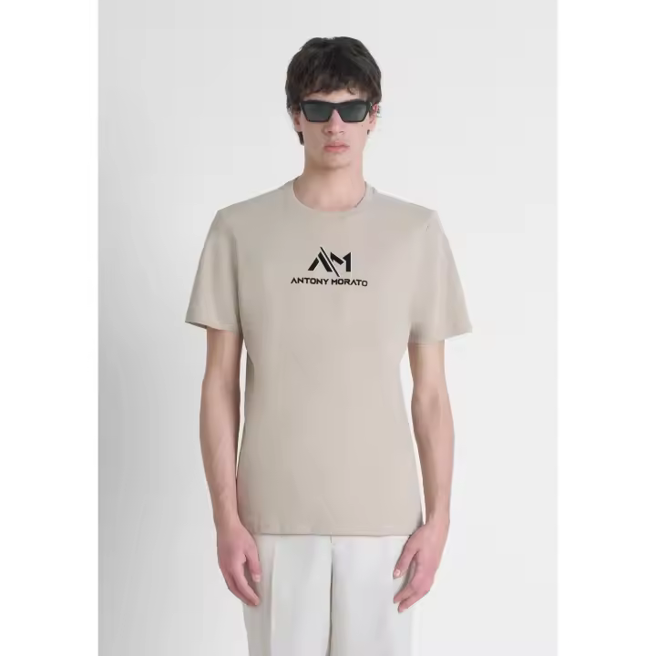 Camiseta Regular Monograma Beige Morato - 1