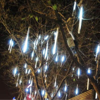 Luces De Hidrau Meteorito LED Para Decoración De Año Nuevo Y Navidad 30/50cm 10 Tubos Lámparas De Calle Para Árbol Y Exterior - details 6