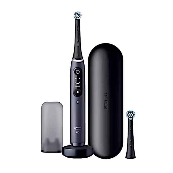 Cepillo de Dientes Eléctrico Oral-B IO 7n, Mango Recargable,Tecnología Magnética iO, 2 Cabezales Recambio, Pantalla Interactiva, Cargador y Funda de Viaje - 1