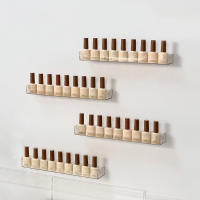 Estante De Exhibición Para Uñas Y Pintalabios Caja De Almacenamiento Transparente De Pinceles Cosméticos Con Soporte Para Vajilla Y Pinturas En La Pared - details 0