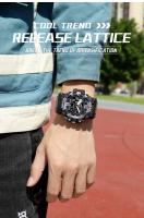 Reloj Militar SMAEL 8072 De Estilo Aleación Dual Pantalla Resistente Al Agua Deportivo Táctico Para Hombres Con Luz Nocturna Y Display Analógico-digital - details 1