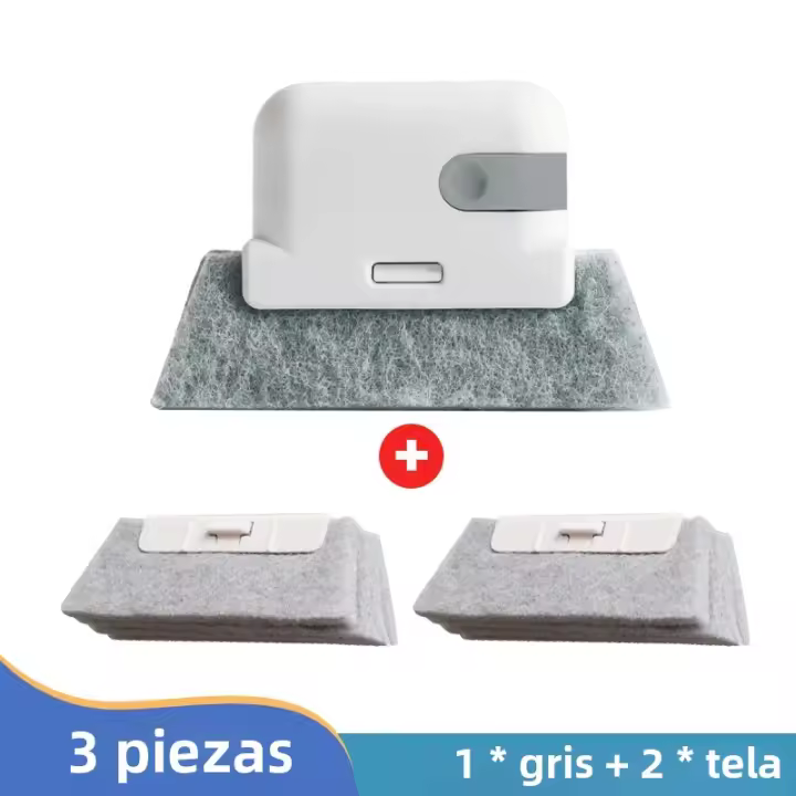 Cepillo De Limpieza 2 En 1 Para Ralladuras De Ventanas Y Herramienta De Limpieza De Riel De Puertas Deslizantes Limpiador De Ranuras Portátil Para El Hogar Material Plástico Tamaño 13.5x8.8x2.6cm - 1