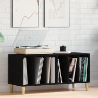 Gabinete de discos vidaXL Negro Roble 100x38x48 cm Madera elaborada - details 0