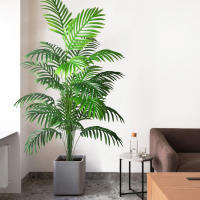 Gran Árbol De Palma Artificial 68-120cm Planta Falsa Verde De Plástico Para Decoración De Jardín Y Hogar Ramas De Palma Tropicales - details 8