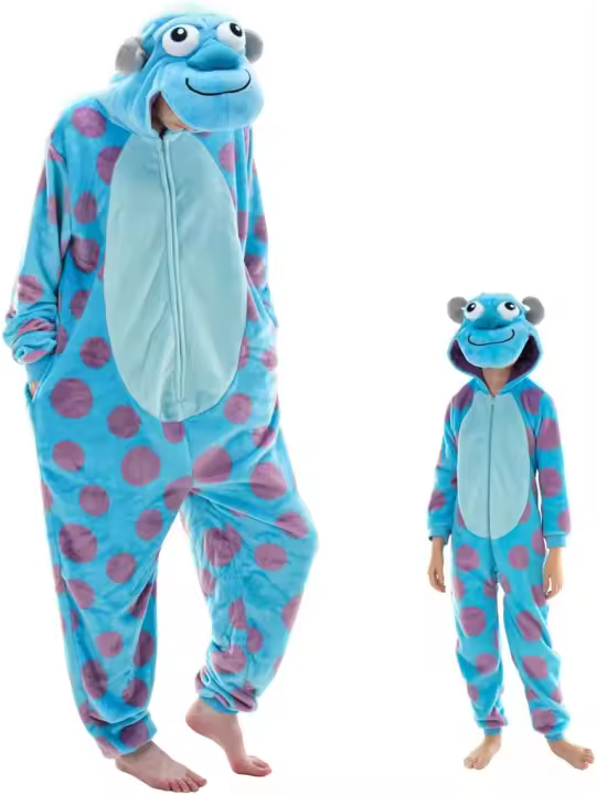 Snug Fit Unisex Adulto Onesie Pijamas, Franela Cosplay Animal Una Pieza Disfraz De Halloween Ropa De Dormir Ropa De Hogar - 1