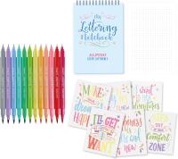 Alpino - Kit Pastel Lettering 12 Rotuladores Dual Artist, 1 Libreta de Lettering y 1 Guía con Patrones  Diversidad de Colores  Creatividad sin Límites  Lettering creativo - details 0