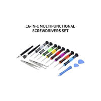 Herramientas de desmontaje multifuncionales 16 en 1 Juego de destornilladores Kit de herramientas de reparación para computadora portátil Teléfono móvil Teclado Consola de juegos Gafas, Juego de destornillador de diferentes modelos de punta - details 0