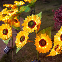 Lámpara Solar IP65 Impermeable Para Exterior Iluminación LED En Forma De Girasol Decorativa Para Jardín Camino Paisaje - details 11