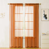 2PCS Cortinas Blancas Transparentes 2 Panel Set Con Bolso De Tubería Ventanas Modernas Para Sala De Estar/ Habitación - details 10
