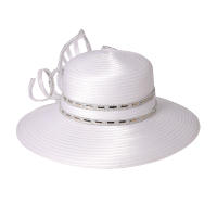 Sombrero De Encaje Blanco Elegante Para Mujer Con Lazo Satinado Para Boda Y Occasiones Formales Sombrero De Iglesia Derby - details 14