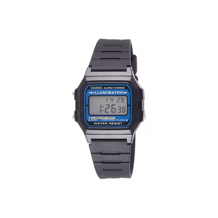 Reloj Casio F-105W-1AW digital correa caucho color negra F105W1AW - 1
