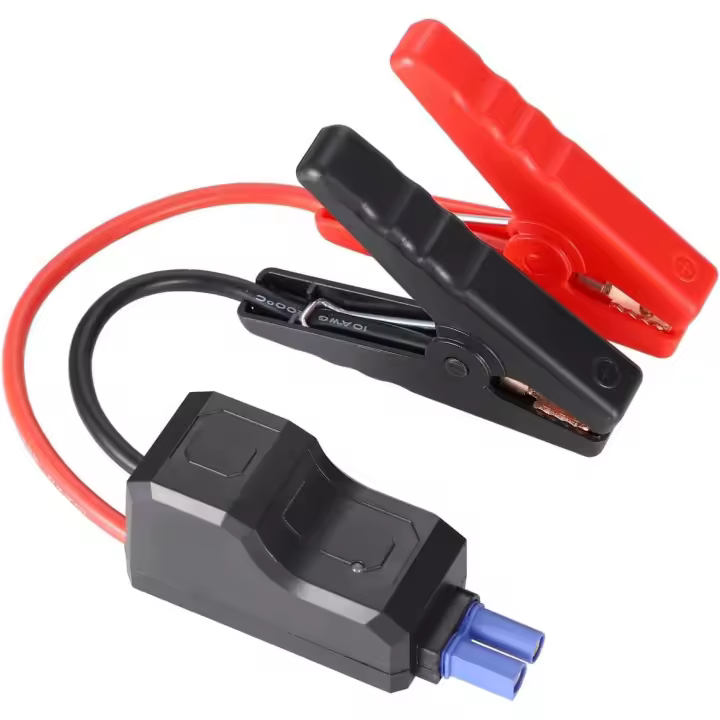 1 pieza de cables de abrazadera de arranque inteligente portátil de emergencia automotriz, clip de cocodrilo de repuesto para arrancador de batería de coche portátil de 12 V - 1