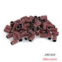 100pcs Banda De Arte De Uñas Con 4 Grados De Fijación 60# 120# 180# 240# Anillo De Pulido Para Máquina Eléctrica Accesorios De Manicura Herramienta De Corte De Uñas - details 12