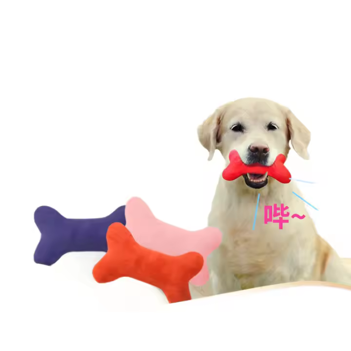 HuggleHounds Plush Bone Dog Toy - Dog Fuzzy Bone Toy, Fuzzy Soft Fleece, Durable Stuffed Dog Toy for Large Breeds, Puppies, Faux Sheepskin - 12" HuggleFleece Bones (3 Pack) - 1