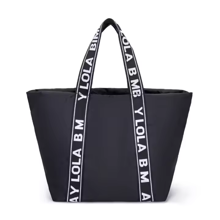 Tejido de letras bolso de tote de gran capacidad bolso de mano para viajes sencillos - 1