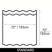 Cortina De Ducha Impermeable Transparente Con Línea Antimoho Para Baño Decoración De Casa Con Gancho Material Ecológico PEVA - details 11