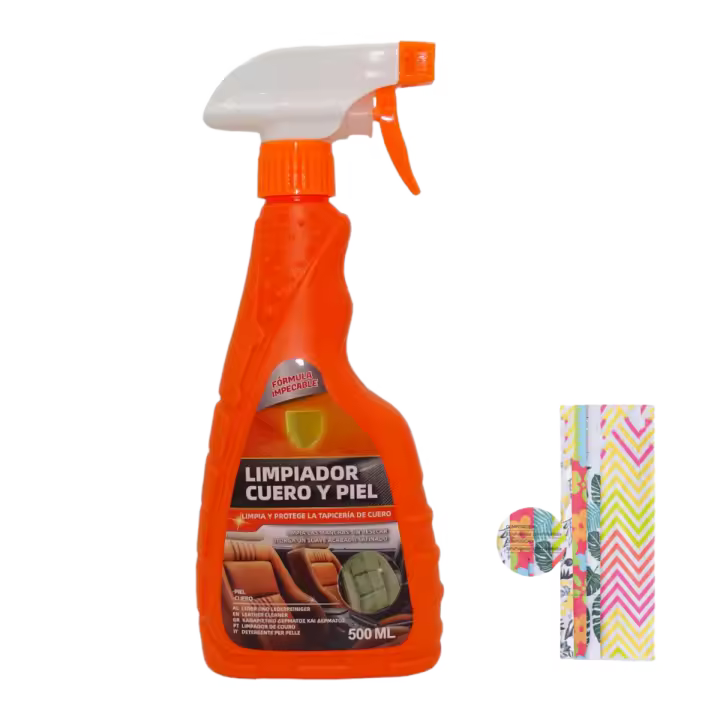 picolar Limpiador cuero y piel para tapicería del coche 500ML + REGALO UN BAYETA MICROFIBRA - 1