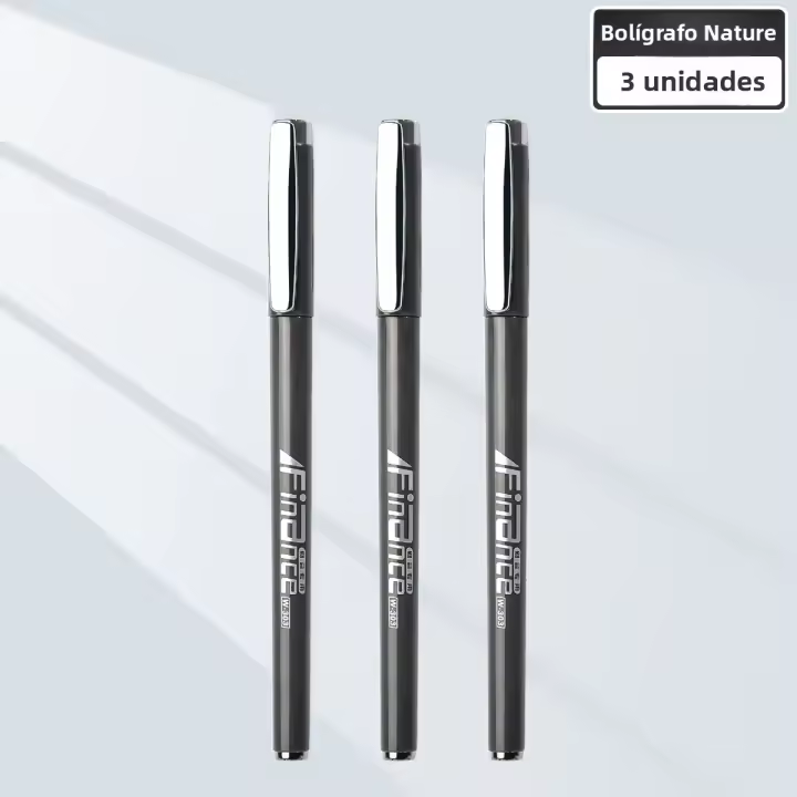 Lápiz De Gel WQN 3/6/12 Piezas Color Gris Tubo Medio De Aguja Plástico 0.25mm Tinta Negra Escritura Suave Para Oficina Y Escuela - 1