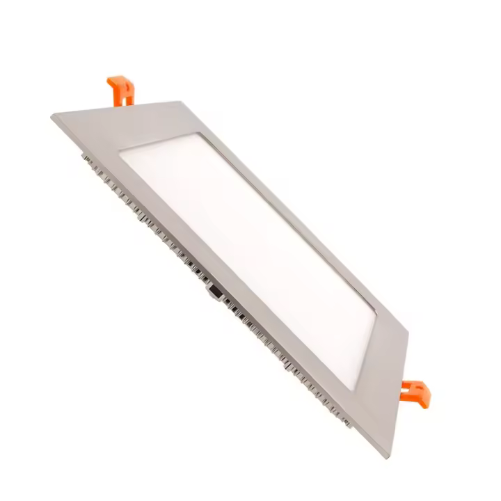 Ledkia Placa LED 18W Cuadrada SuperSlim Corte 205x205 mm Silver 3000K Blanco Cálido - 1
