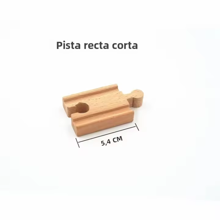 Juego De Pistas De Tren De Madera Compatible Con Marcas Juguetes Para Niños Accesorios De Ferrocarril De Encina Para Niños De 4 a 12 Años - 1