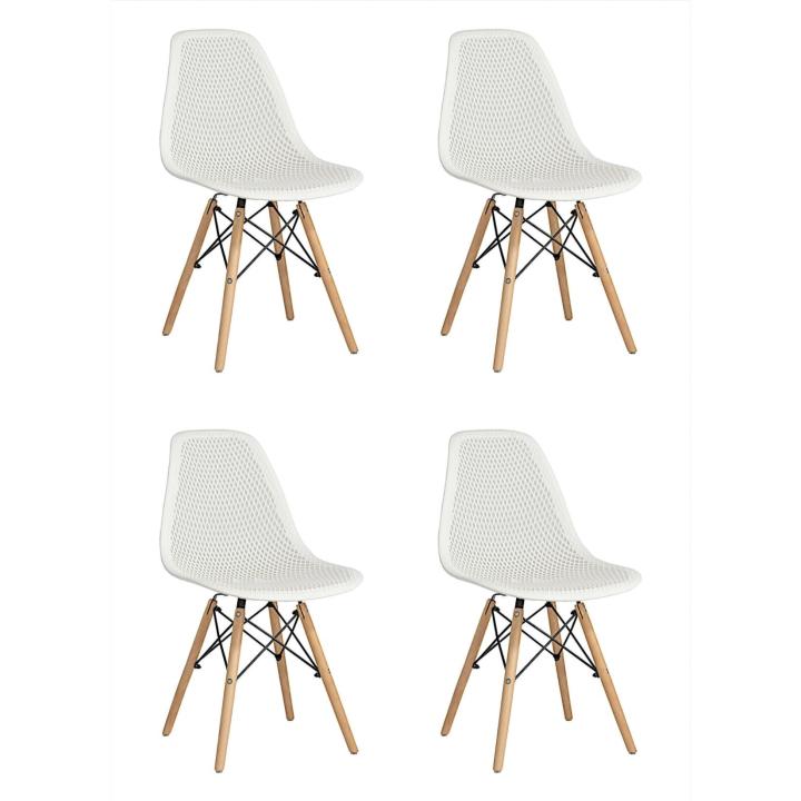Pack 4 Sillas Minimal DECO Patas Haya Maciza Diseño Escandinavo