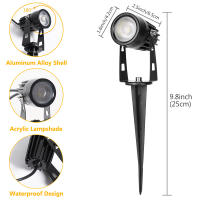 Luces De Paisaje LED 12W Bajo Voltaje Impermeables Para Jardín Camino Luz De Pared Árbol Bandera Spotlampara De Césped Con Transformador - details 2