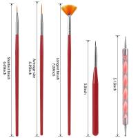 Set De Pinceles Para Uñas Profesionales Para Acrílico UV Gel Dibujando Puntos Manicura Arte De Uñas Herramientas De Accesorios De Maquillaje - details 2