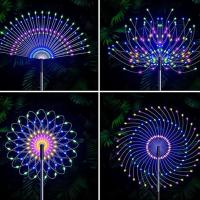 Lámpara De Fuego Solar Con 150 LED Luz De Cadena De Hadas Impermeable Para Decoración De Jardín Y Paisaje 8 Modos De Iluminación Para Fiestas Al Aire Libre - details 0