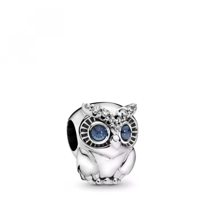 Charm Pandora 798397NBCB Plata Mujer Buho Brillante - 1