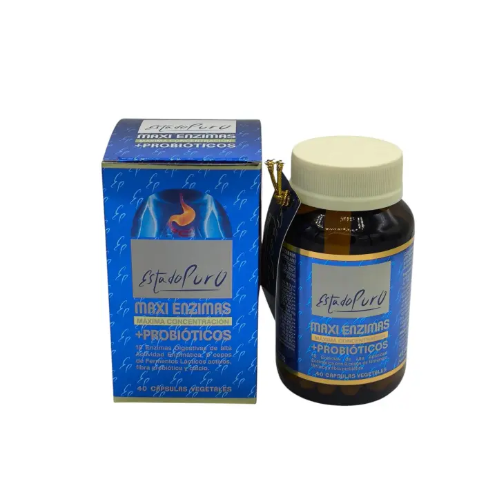 Maxi Enzimas + Probióticos Estado Puro. Mejora la digestión, Probióticos y Prebióticos, Mejora la absorción de nutrientes. - 1