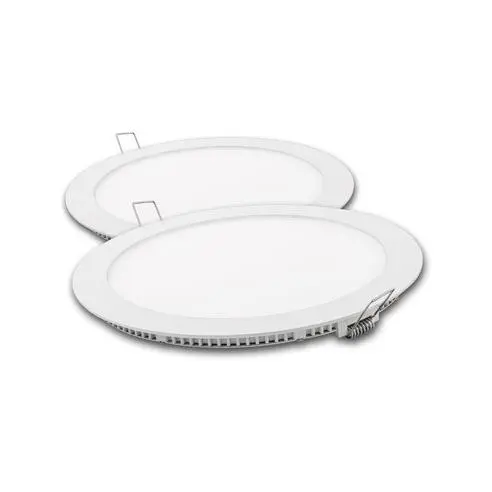 Downlight led matel redondo blanco 18w luz 4200K (2 unidades) - 1