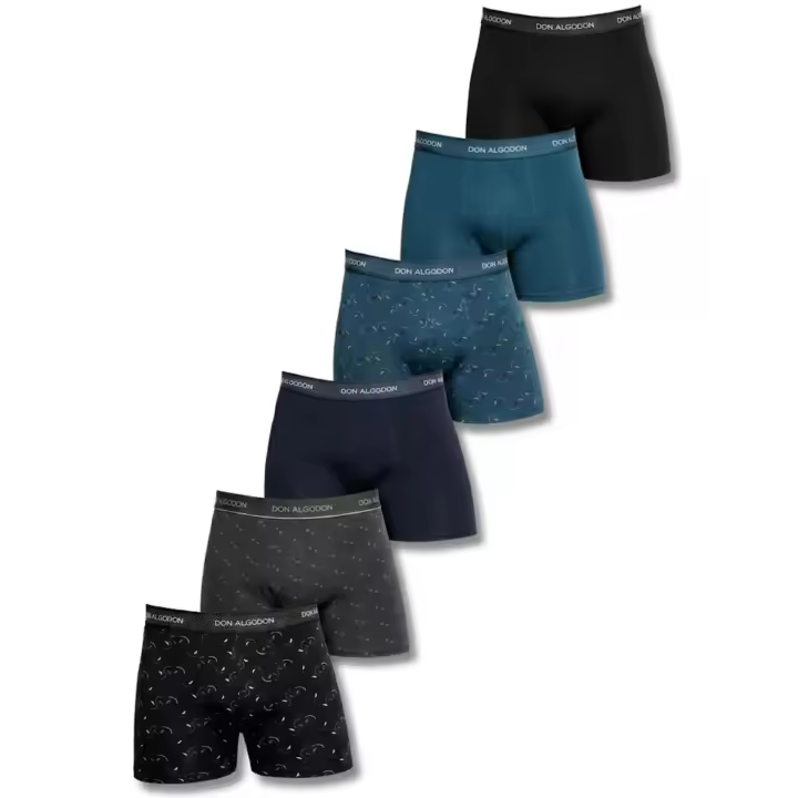 DON ALGODON | Pack 6 Boxers Hombre Suaves, Transpirables y Resistentes | Máximo Confort con Algodón Máxima Calidad - 1