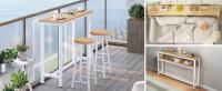 MAGIC SELECT Mesa de Sofá Estrecha. Mesa de Consola Compacta, Recibidor Rectangular de Melamina de Madera y Acero para Salón y Espacios Reducidos. Mesa Auxiliar para Entrada, Pasillo, Sala de Estar, Dormitorio. - details 2