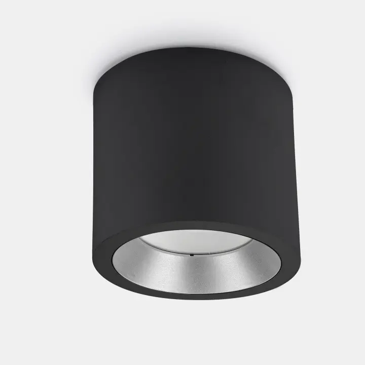 LEDS·C4 Plafon Ip66 Cosmos Led Ø126Mm Led 12W Blanco Cálido - 3000K On-Off Gris Urbano - 1