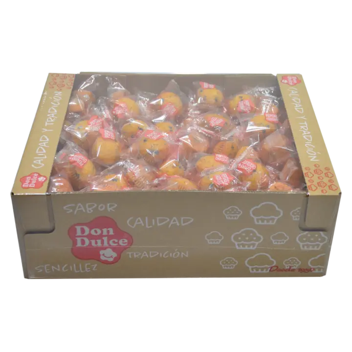 Caja 2,5 kg Mini Magdalenas con Pepitas de Chocolate envueltas individualmente - 1