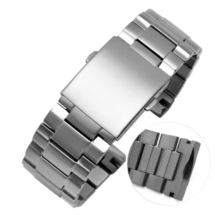 Correa De Reloj De Acero Inoxidable Para Diesel DZ4318 DZ4323 DZ4283 DZ4309 26mm Con Final Curvado Correa De Metal Sólido Para Hombres Y Mujeres - 1