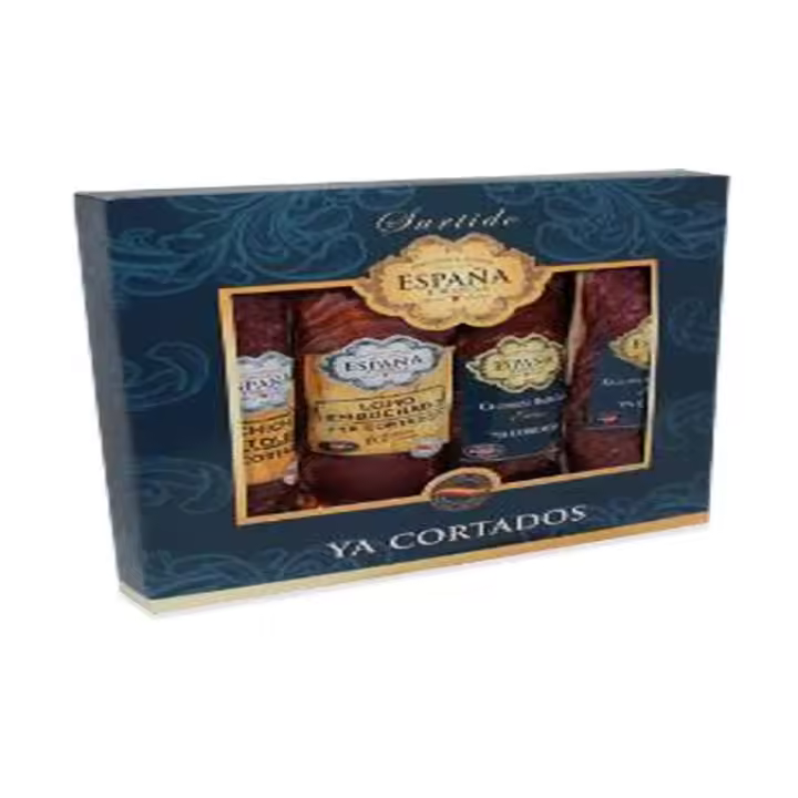 Estuche de embutidos ibéricos cortados: Chorizo, salchichón, lomo y salchichón de Toledo - 150 grs - 1
