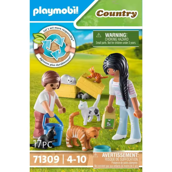 Familia de gatos PLAYMOBIL (71309) para los amantes de los felinos - 1