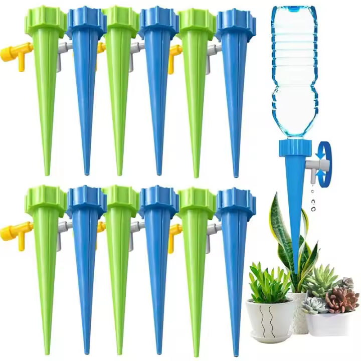 Sistema De Riego Por Drip Automático Con Espiga Self Watering Para Plantas De Flor Jardín Invernadero Dispositivo De Rociador Automático Ajustable - 1