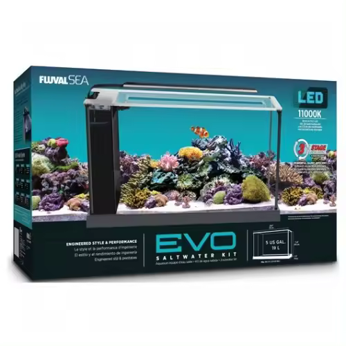 Fluval Evo Acuario Marino, Negro, 19L - 1