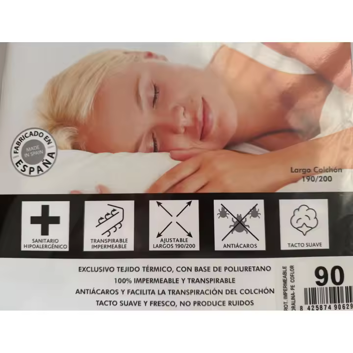Protector de Colchón. Impermeable y Transpirable - Ajustable y Super Absorbente. Protector antiácaros  coralina - 1