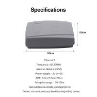 Receptor De Control Remoto Para Puerta De Garage Universal 2CH Compatible Con ERREKA DEA DOORHAN AT-4 MOTORLINE DITEC 433mhz Código Fijo Y Dinámico - details 0