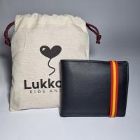 Cartera de piel auténtica para hombre con diseño distintivo de la bandera de España (cinta de cierre) - Fabricada a mano en España - Presentada en bolsa de tela estilo saco - Calidad garantizada | Regalo Especial. Lukkalia - Kids and Us / LKKCME2 - details 2