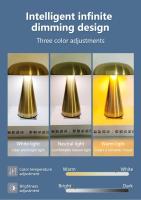 Lámpara De Noche LED En Forma De Setas Recargable Para Escritorio De Dormitorio Oficina Decoración De Restaurante Hotel Barra Luz De Lectura Dimmable - details 2