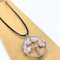 VivaEsencia – Colgante Árbol de la Vida con Cuarzo Rosa Natural | Amor propio, energía femenina y armonía emocional | Diseño espiritual y simbólico ideal para regalar o llevar en rituales de sanación - details 2
